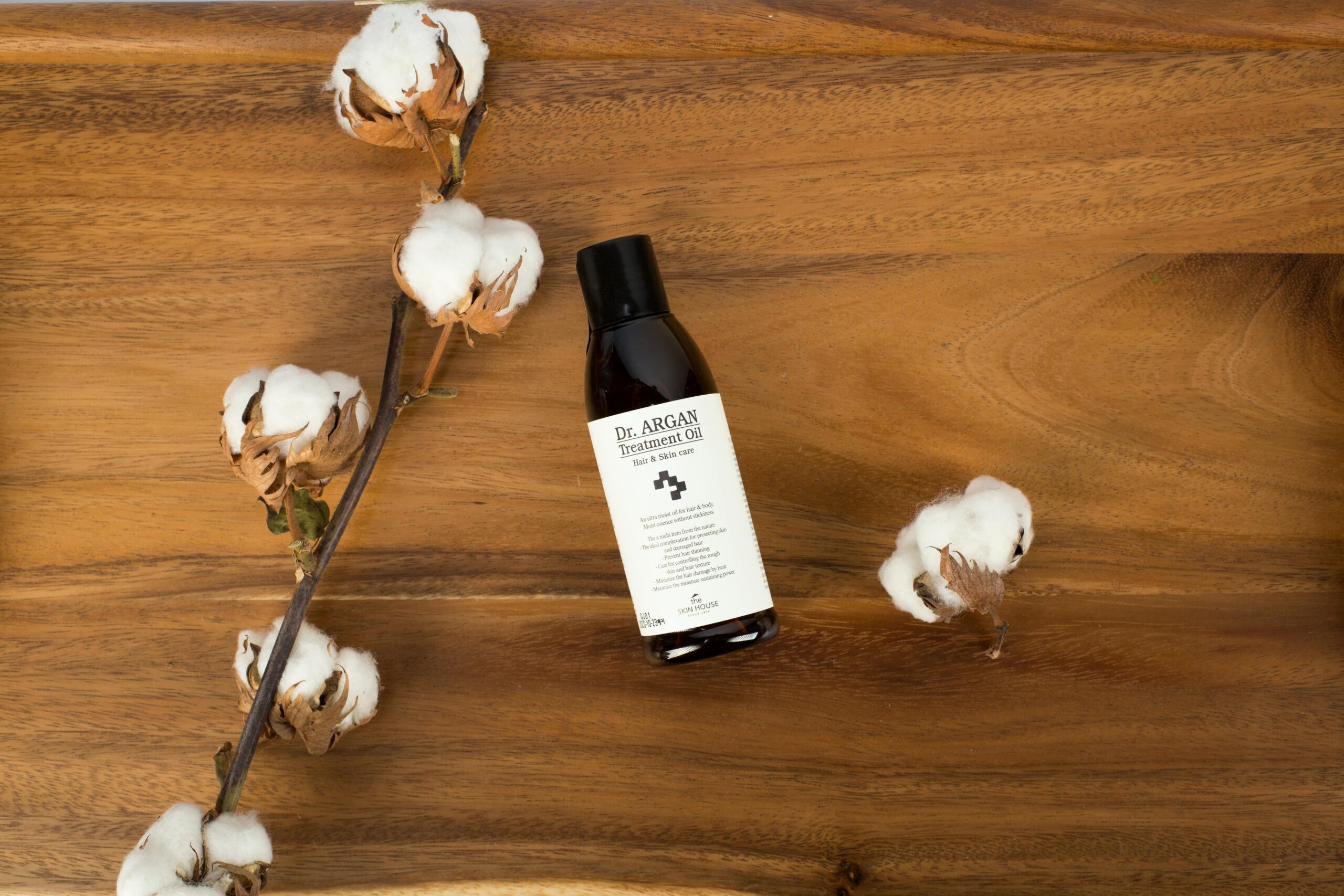 Close-up of a cotton ball soaked in essential oil as a scent sample