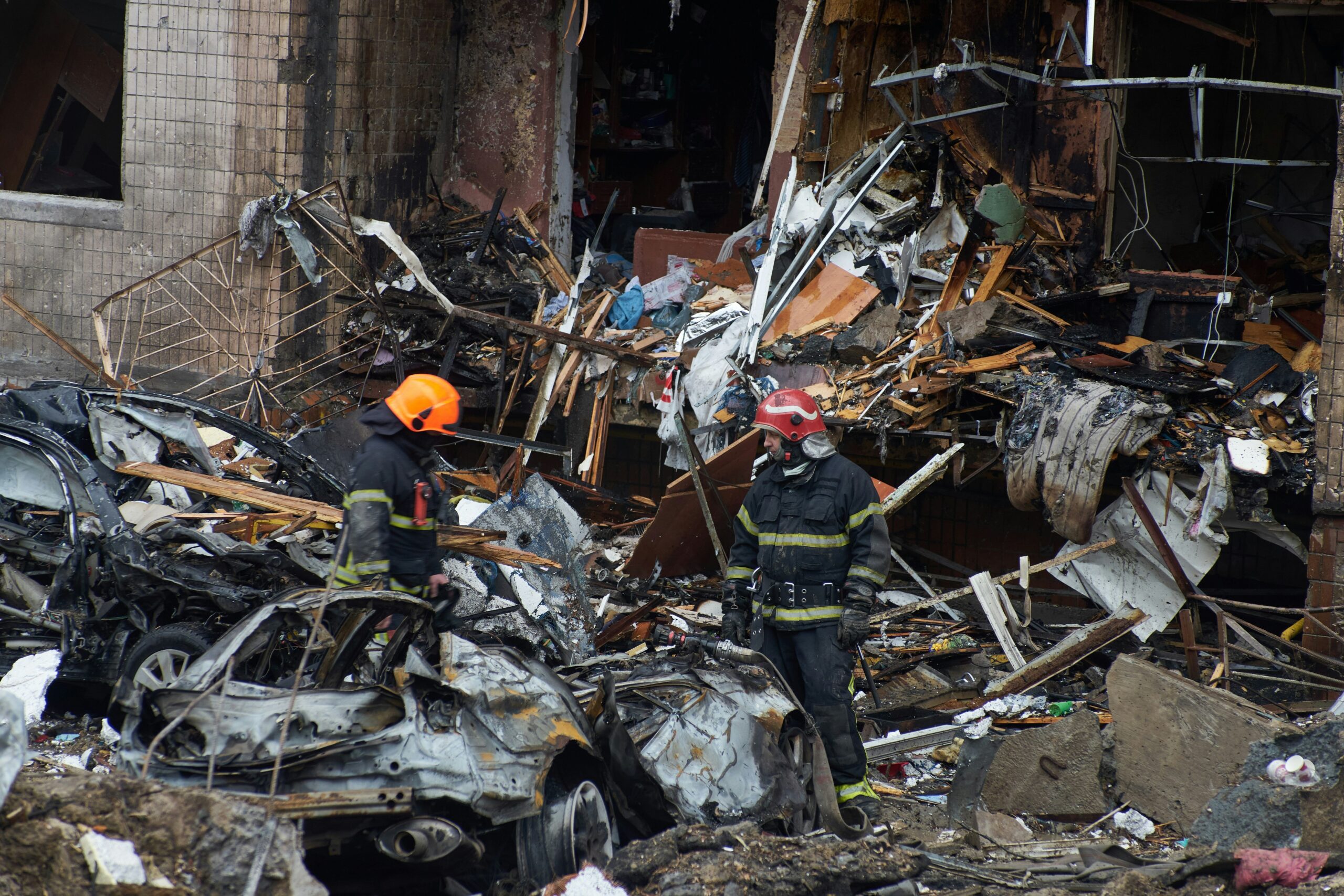 An SAR team celebrating after successfully rescuing a stranded hiker.